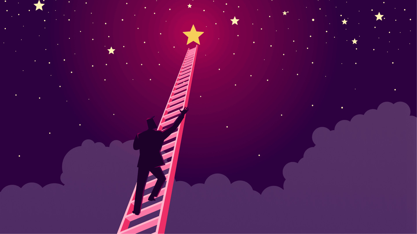 Illustration reaching for the stars | Mondeo Studio Blog | Startup Website Design