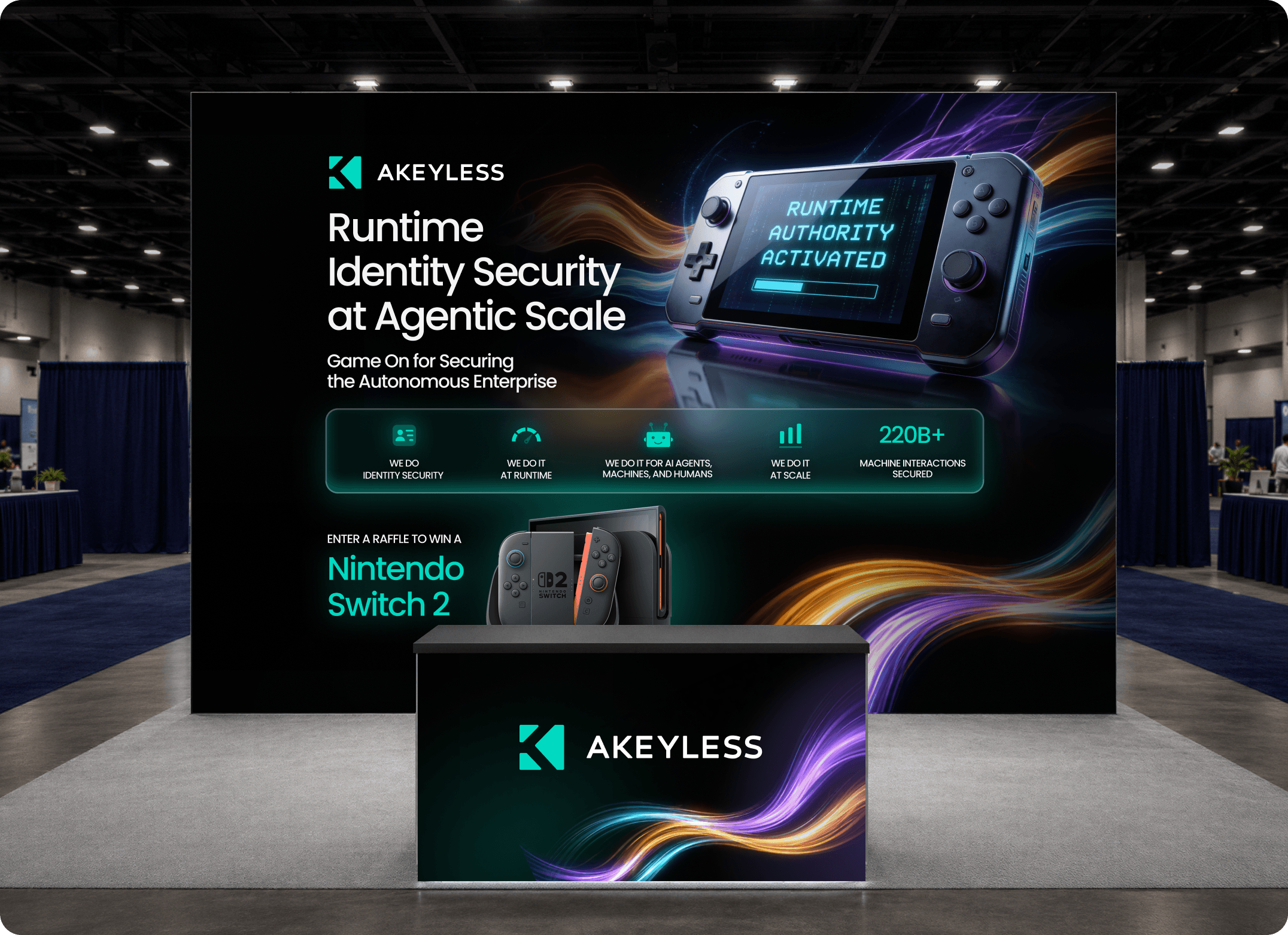 Akeyless conference booth design