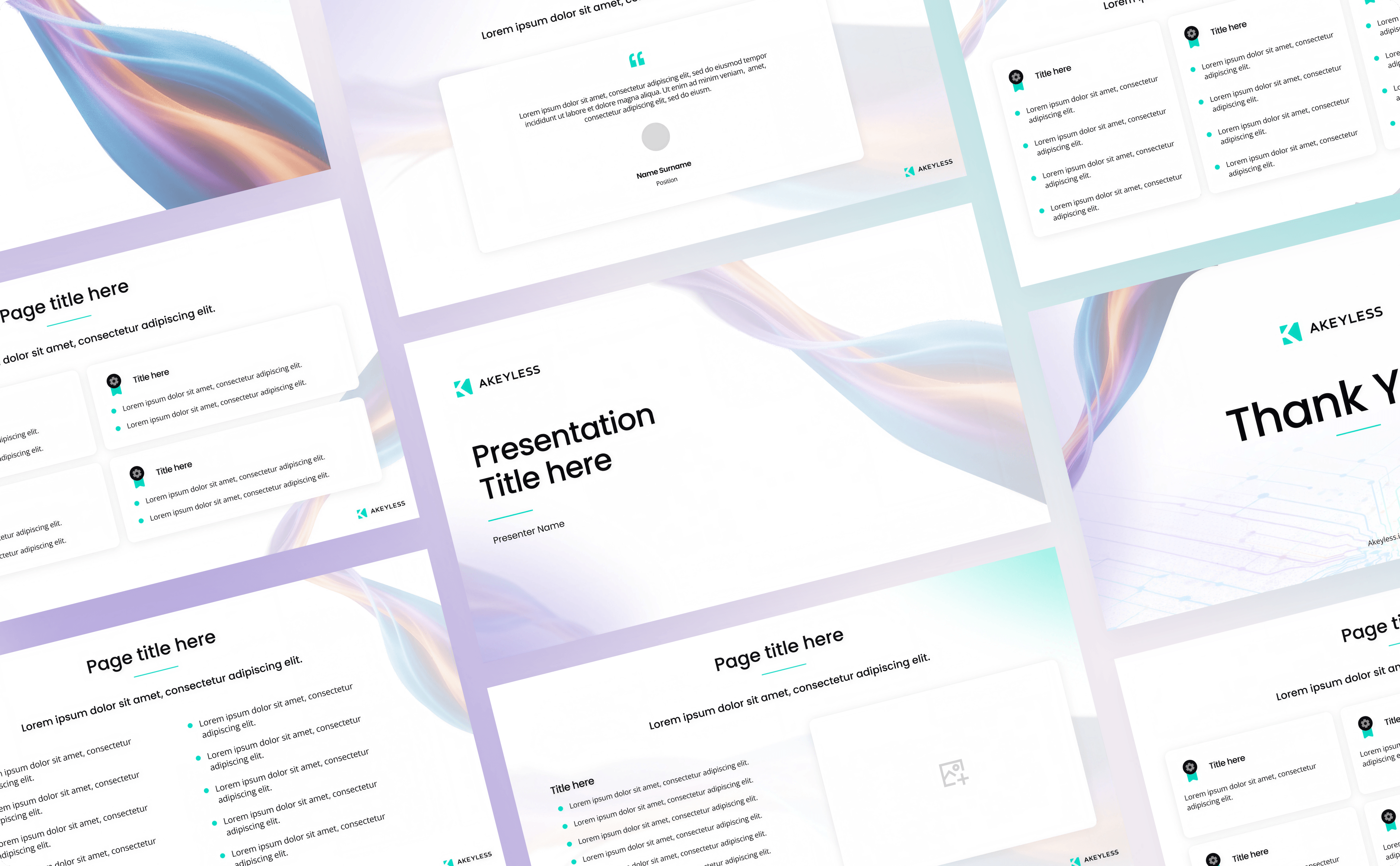 Akeyless pitch deck templates: light theme